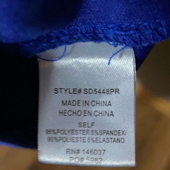 Miss Avenue Blue Sheath Maxi Dress with V-Neck and Slit - Picture 4 of 4